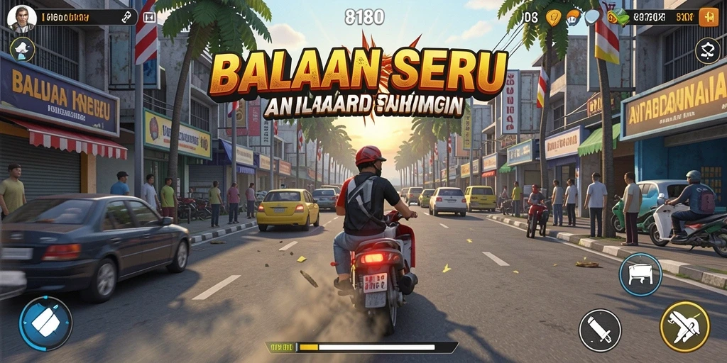Tampilan gameplay Racing seru dalam game 8180.