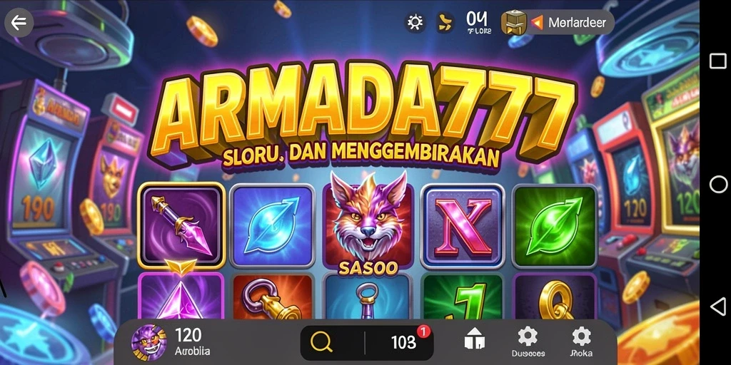 Tampilan seru dari gameplay Slot ARMADA777 yang mendebarkan.