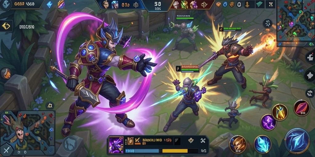 Gameplay seru dan strategis dalam G668 MOBA.