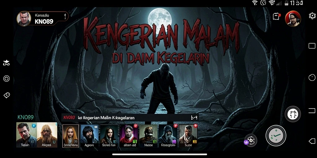 Gameplay KNO89 yang menyeramkan dan mencekam saat menjelajahi kegelapan.