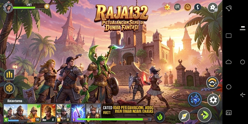 Tampilan gameplay RAJA132 yang menakjubkan saat menjelajahi dunia fantasi.