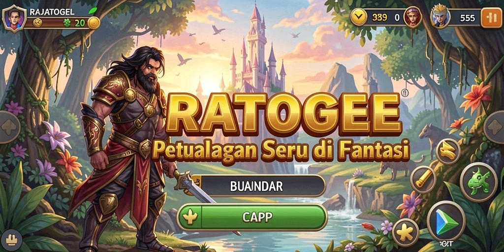 Tampilan seru gameplay RAJATOGEL di dunia petualangan yang menakjubkan.