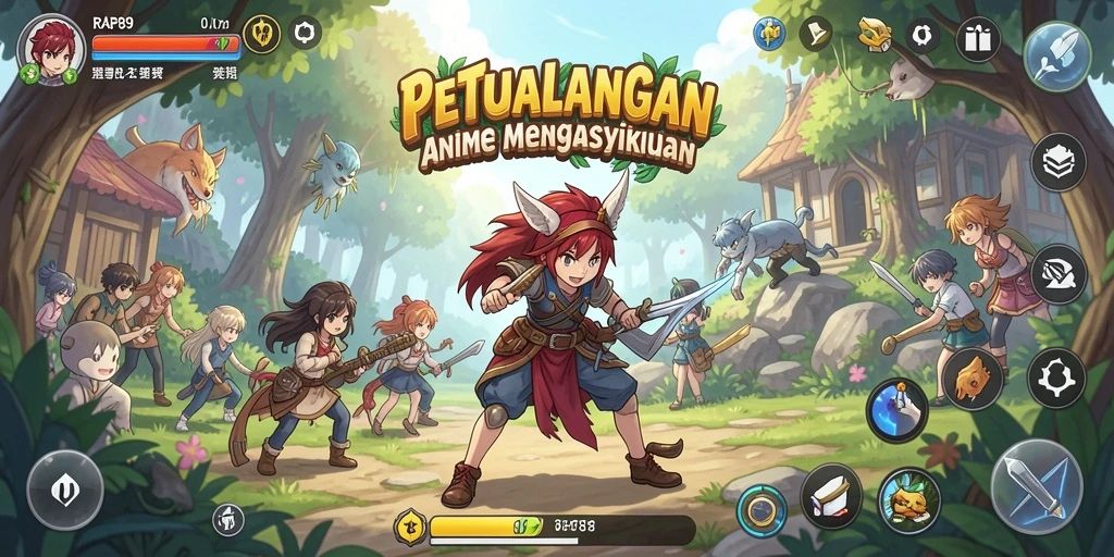 Gameplay seru dengan karakter anime favorit.