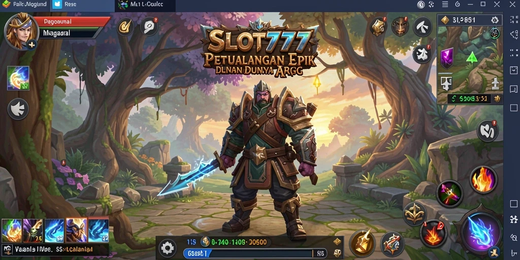 Tampilan gameplay menegangkan dari SLOT777 saat menghadapi monster.