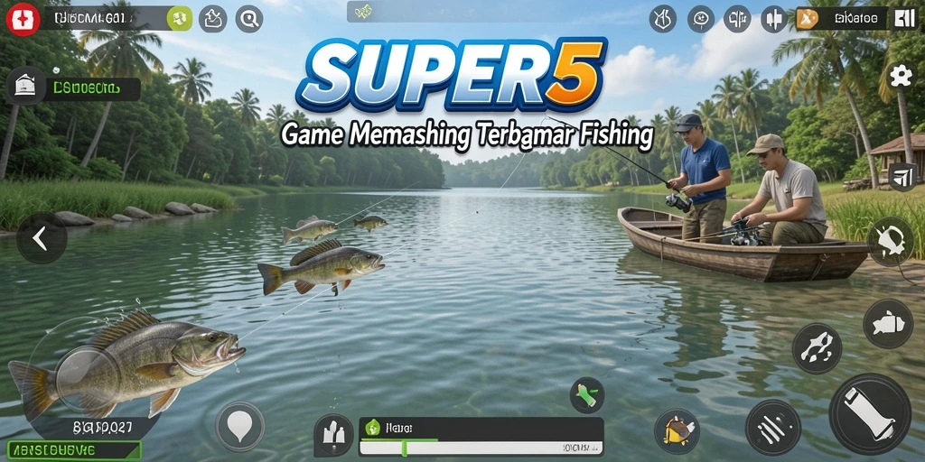 Tangkapan ikan yang menakjubkan dalam gameplay SUPER5.