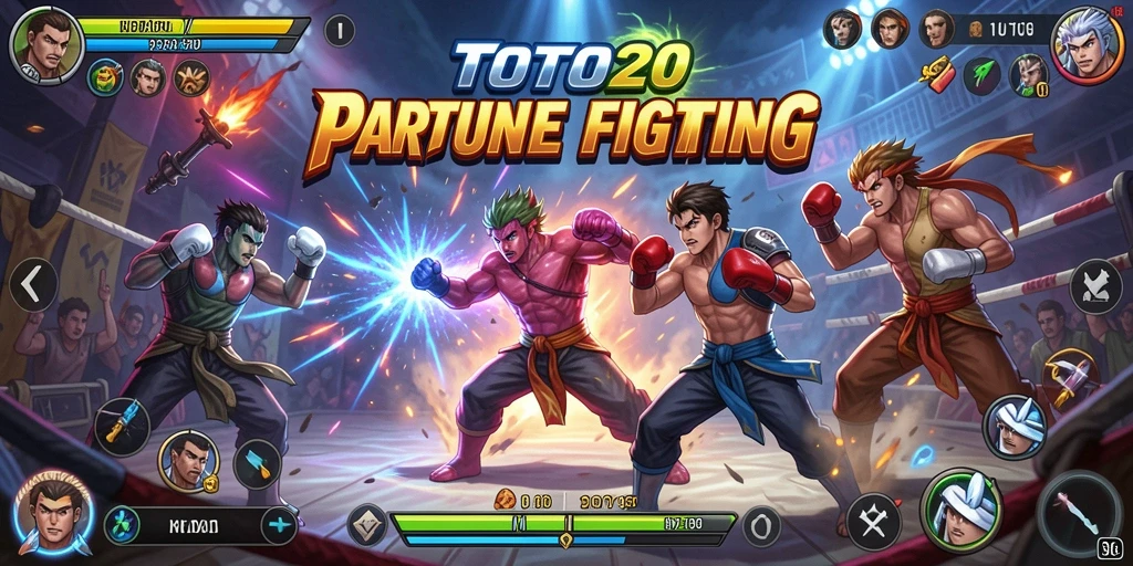 Screenshot gameplay TOTO20 menampilkan aksi pertarungan yang intens dan mendebarkan.